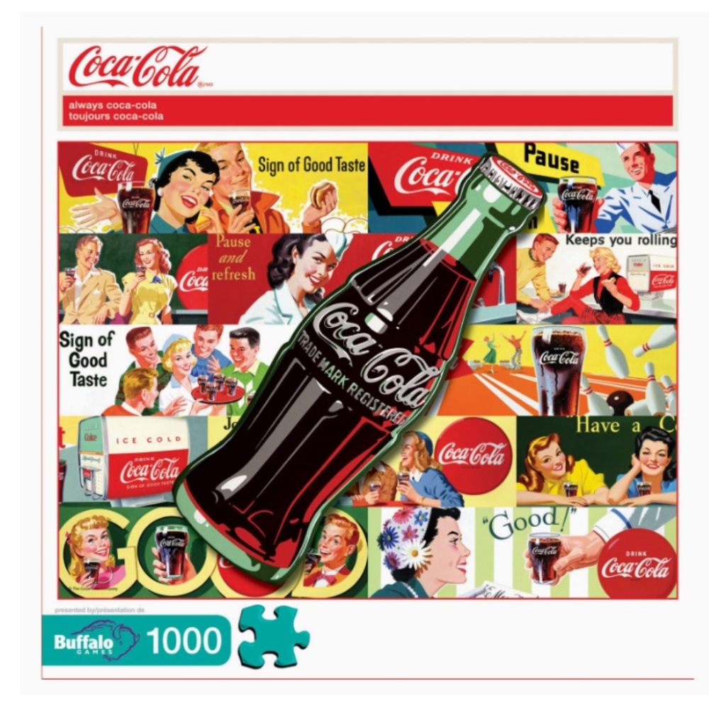 Buffalo Games Coca-Cola: Always Coca Cola 1000pc Jigsaw Puzzle - Used Complete